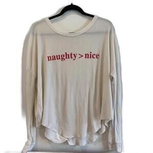 Wildfox Naughty > Nice Long Sleeve Top